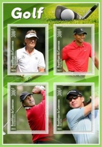 Stamps. Sports Golf  2021 year 1+1 sheets perforated Cameroun