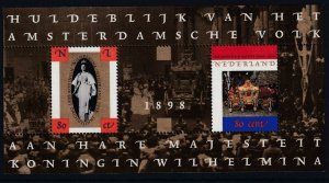Sc# 1006 Netherlands 1998 Queen Wilhelmina MNH souvenir sheet S/S CV $2.60