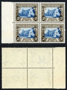 South Africa SGO29 var 10/- OFFICIAL at Left Flaw V4 (white dot) in a U/M Block