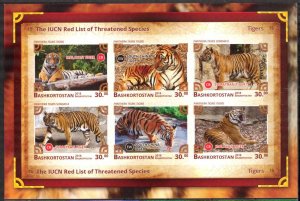 Bashkortostan 2018 Big Wild Cats Tigers MNH Cinderella