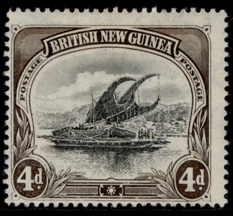 AUSTRALIA - Papua EDVII SG13, 4d black & sepia, M MINT. Cat £50.