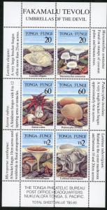 TONGA Philatelic Bureau - Mini sheet FUNGI MNH [1679]