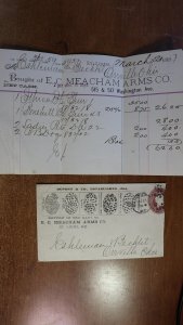 1887 St Louis MO Dupont Gun Powder Illustrated Meacham Arms Co Ad Cover Billhead