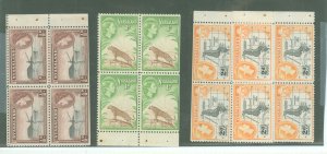 Nyasaland Protectorate #97a/100a  Multiple