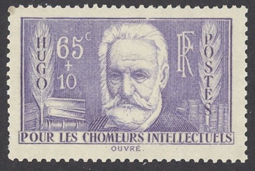 France Sc# B57 MNH 1938 65c+10c Victor Hugo