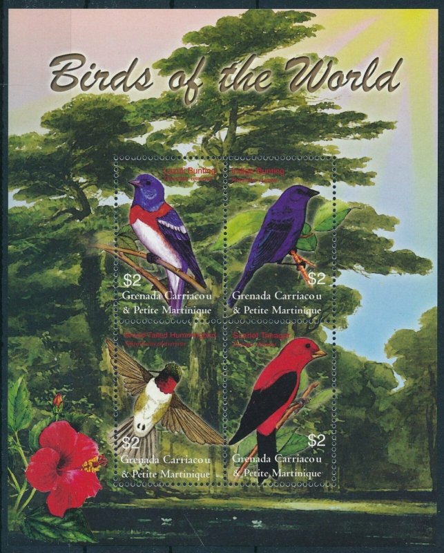 [108888] Carriacou & Petite Martinique 2003 Birds vögel oiseaux Mini sheet MNH