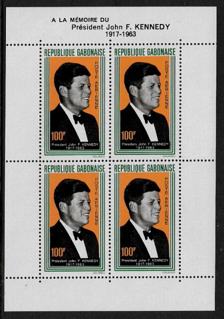 Gabon #C27a MNH S/Sheet - John F Kennedy