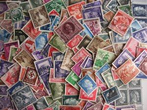 WWII Nazi, Hitler era mitxure (duplicates, mixed condition) of 200 stamps