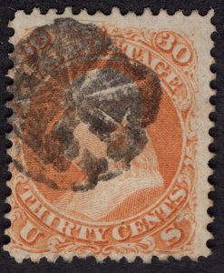 US #71 Fine. Used. Black cork cancel.