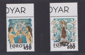 Faroe islands   #368-369   MNH  1999   Bible stories