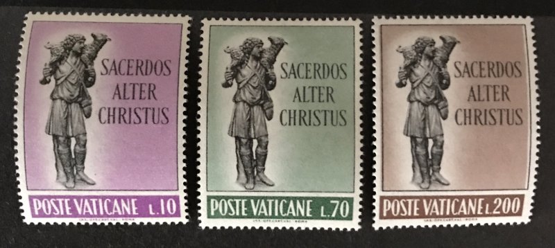 Vatican City 1962, #330,332,334, MNH, CV $1.80