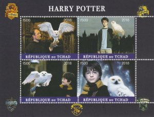 CHAD - 2018 - Harry Potter - Perf 4v Sheet #1 - MNH - Private Issue