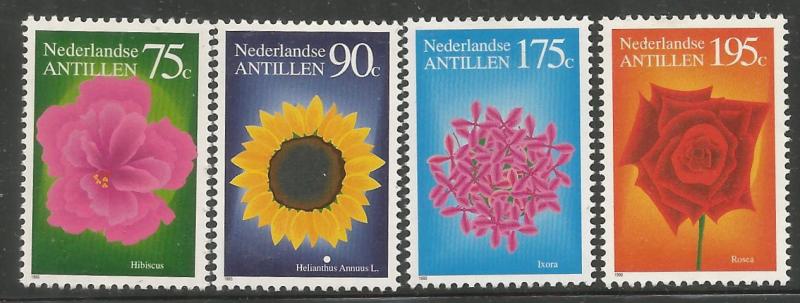 CURACAO,687-690, H, FLOWERS