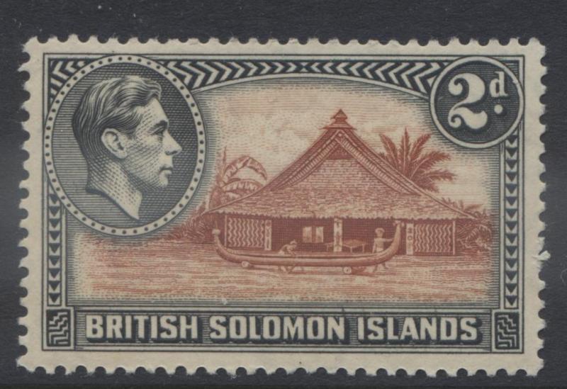 Solomon Is. - Scott 70a - KGVI Definitive -1939 -MVLH - Single 2p Stamp