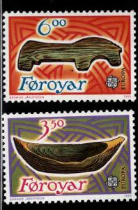 FAROE ISLANDS Scott 191-192 MNH** Europa 1989 Wooden toy set