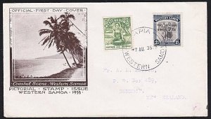 SAMOA 1935 ½d & 2½d on FDC ex Apia.........................................a8777