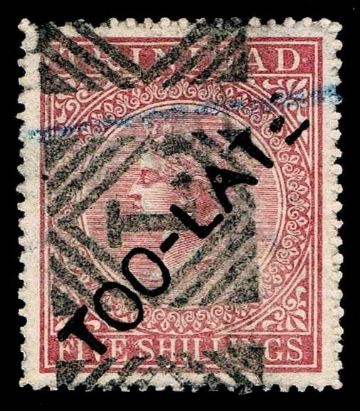 1869-94 Trinidad #56 TOO LATE CANCEL - USED  - VF/XF  - CV$90.00 (ESP#3284)