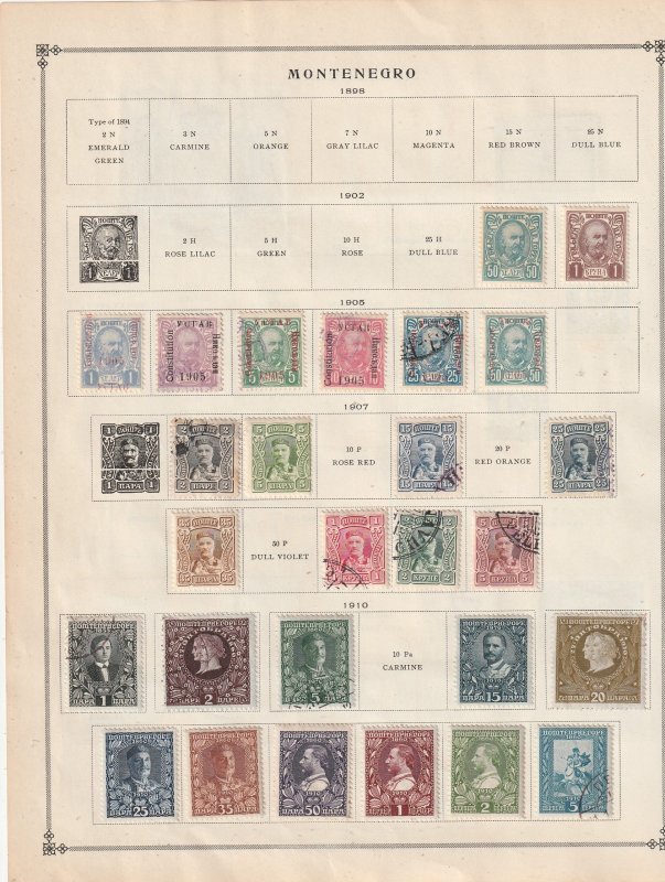 Montenegro Collection - Three Scans.  All the stamps are in the scans.