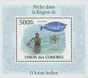 Indian Ocean Fish Naso Annulatus Mini Sov. Sheet MNH