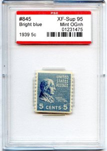 US SCOTT #845 MINT-XF-SUP-OG-NH GRADED 95 PSE ENCAPSULATED SMQ $55 (7/30/24 GP)