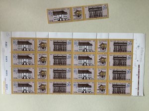 DDR 1987 Stamp Day mint never hinged  part stamp sheet folded R50448