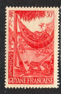 French Guiana 1947: Sc. # 193; *+/MLH Single Stamp