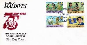 Maldives 1987 Sc 1241-4 FDC