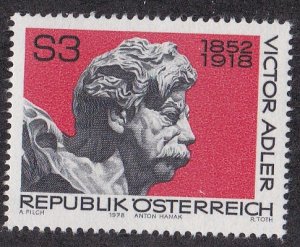 Austria # 1094, Viktor Adler - Politician, NH, 1/2 Cat.