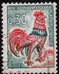 France 1024B - Used - 30c Gallic Cock / Rooster (1965)