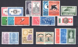 1960-1969 Italy Republic, New Stamps, Complete Vintages SPECIAL OFFER (Without G