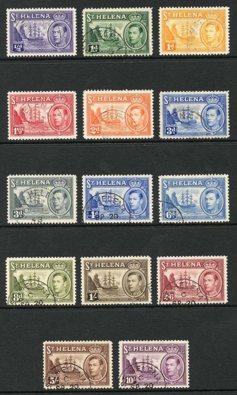 St Helena SG131/40 KGVI set fine used