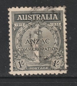 Australia the 1935 Anzac 1/- used