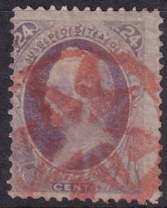 #153 Used, Ave-F, Light fancy red cancel (CV $210 - ID29920) - Joseph Luft