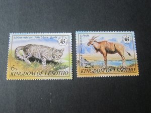 Lesotho 1982 Sc 351,353 WWF MNH