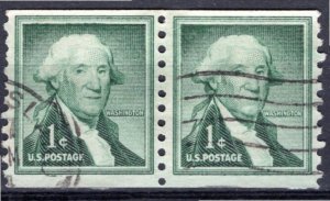 USA; 1960: Sc. # 1054:  Used Coil Se-Tenant Single Stamps