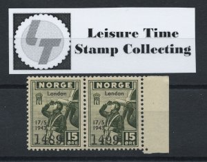 Norway Scott #262 with LONDON overprint MNH pair