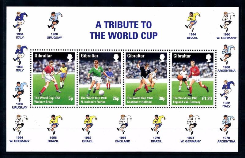 [43088] Gibraltar 1998 Sports World Cup Soccer Football  France MNH Sheet