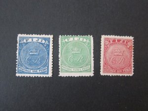 Fiji 1871 Sc 15-17 set MH