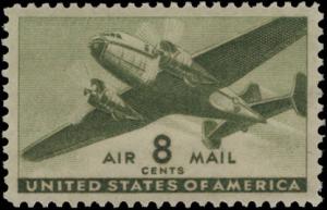 US Air Mail Scott. C26 M/N/H Transport Plane 1944 eGrade Certificate Superb 98