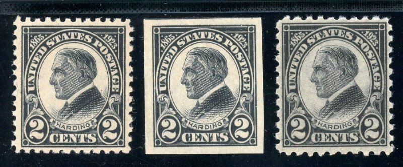 USAstamps Unused VF US 1923 Harding Complete Set Scott 610, 611, 612 OG MNH 