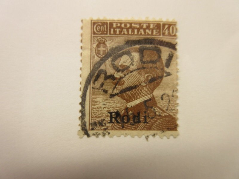 ITALY RHODES Scott 8 USED Cat $9.50