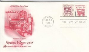 1988, Popcorn Wagon-1902, Artcraft, FDC (D14674)