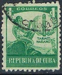 Cuba 356, 1c Ciboney Indian and Cigar, used, VF