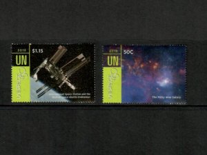 United Nations NY 2018 - Space - Set of 2 Stamps - Scott #1196-7 - MNH