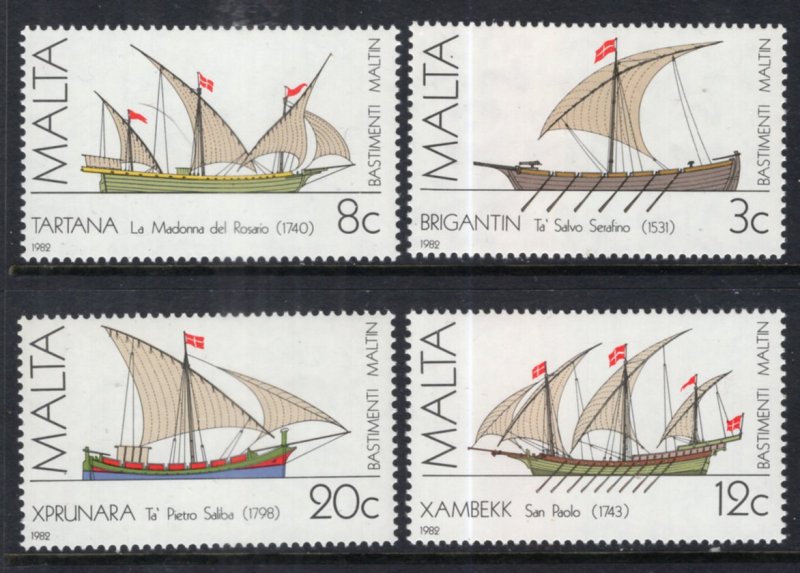 Malta 619-619C Sailing Ships MNH VF