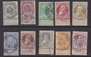 Belgium # 82-91, Coat of Arms & King Leopold, With Labels, Used, 1/2 Cat