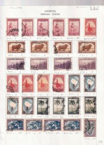 ARGENTINA Mid Period Used Collection on Pages(Aprx 450 Items) (BR 507