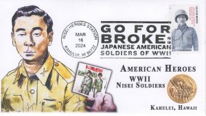 24-058, 2024, Go For Broke, Event Cover, Pictorial Postmark, Kahului HI