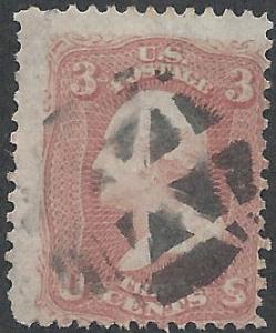 Scott 65, Nice Cork, Used, Geometric, Grids & Targets