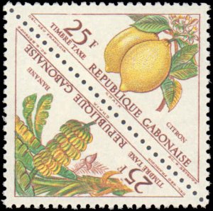 Gabon #J34-J45, Complete Set(12), Pairs, 1962, Fruits / Berries / Nuts, Never...